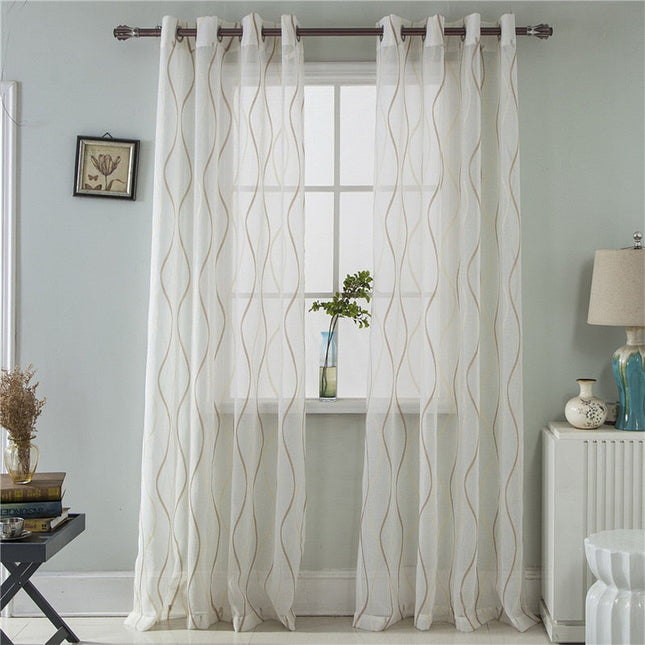 Nowoczesna firana w pionowe fale