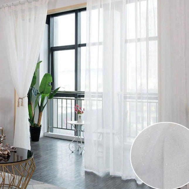 Firana woalowa z błyszczącą nicią