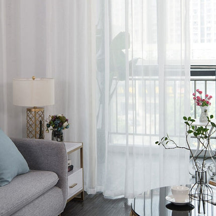 Firana woalowa z błyszczącą nicią