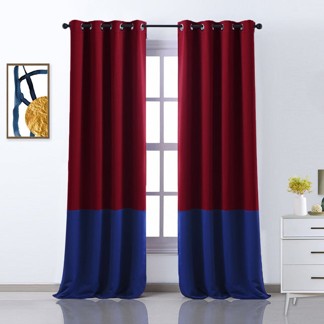 Nowoczesna dwukolorowa zasłona zaciemniająca