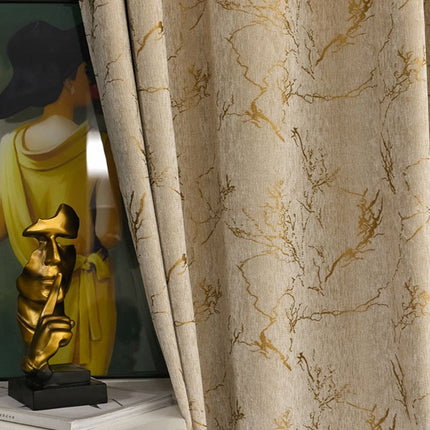Zasłona kryjąca ze złotym marmurkowym wzorem