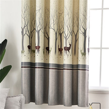 Zasłona z motywem lasu i jeleni