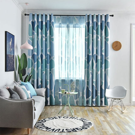 Zasłona zaciemniająca w nowoczesny abstrakcyjny wzór.