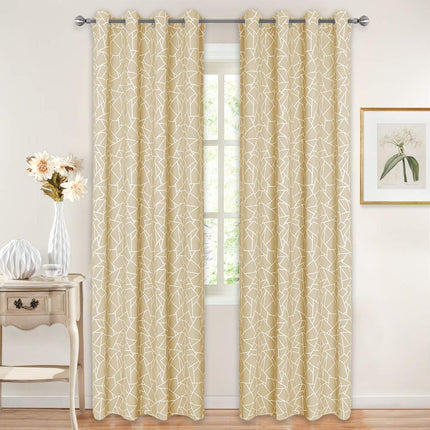 Zasłona zaciemniająca w geometryczny wzór