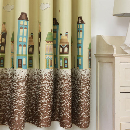 Zasłona do pokoju dziecięcego w domki