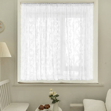 Krótka firanka koronkowa do kuchni