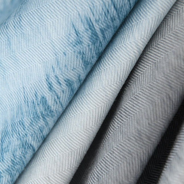 Gruba zasłona w jodełkę ombre