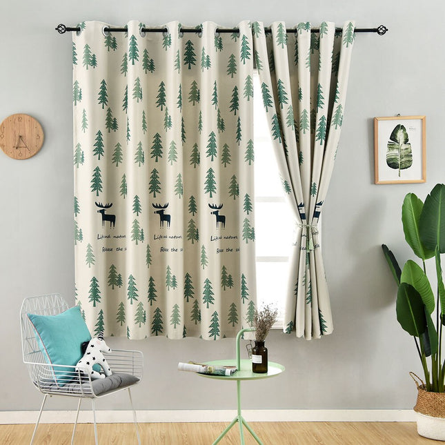 Skandynawska zasłona zaciemniająca w jelenie