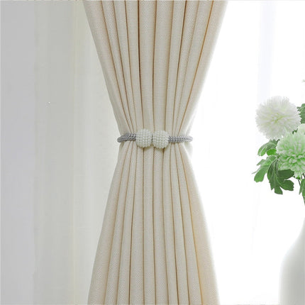 Elegancka beżowa zasłona do salonu