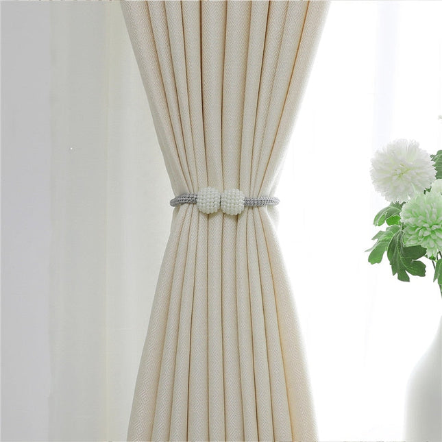 Elegancka beżowa zasłona do salonu