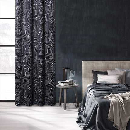 Zasłona dla gracza we wzór elektroniki