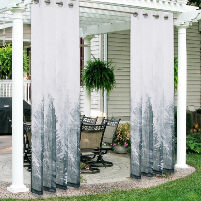 Zasłona ogrodowa z motywem lasu