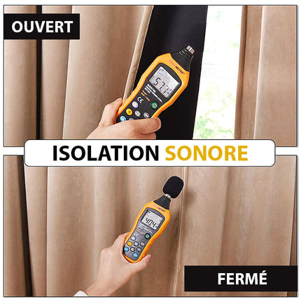 Beżowa zasłona welwetowa zaciemniająca na przelotkach