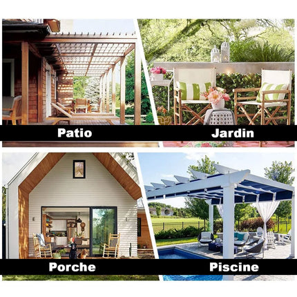 Beżowa zasłona ogrodowa wodoodporna na tunel.