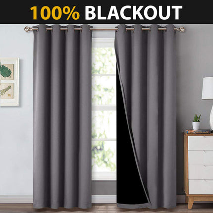 Szara zasłona akustyczna zaciemniająca do sypialni