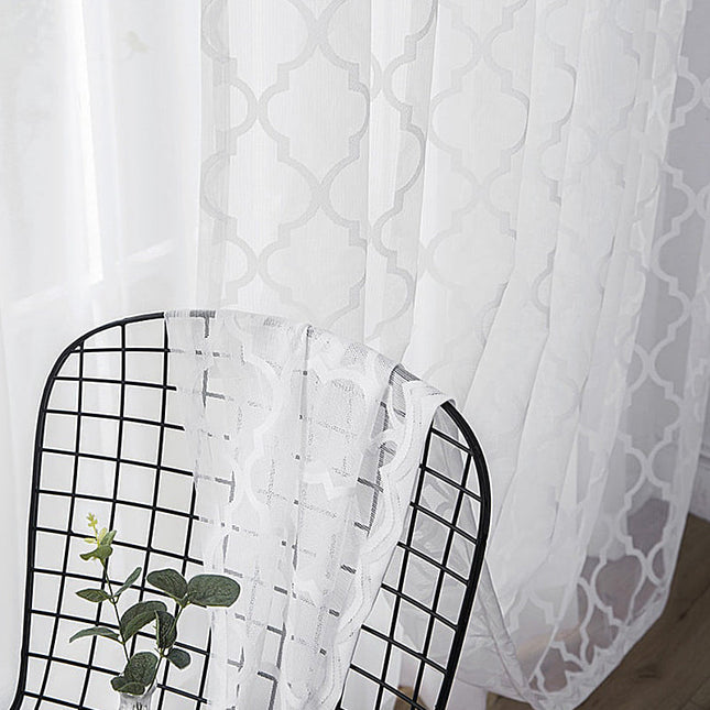 Firana żakardowa we wzór marokański