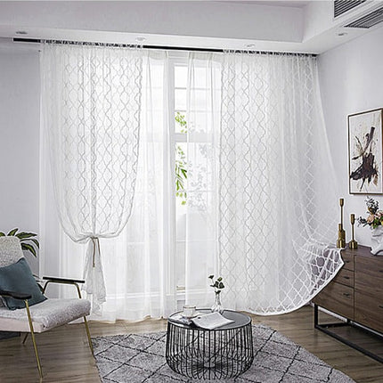 Firana żakardowa we wzór marokański