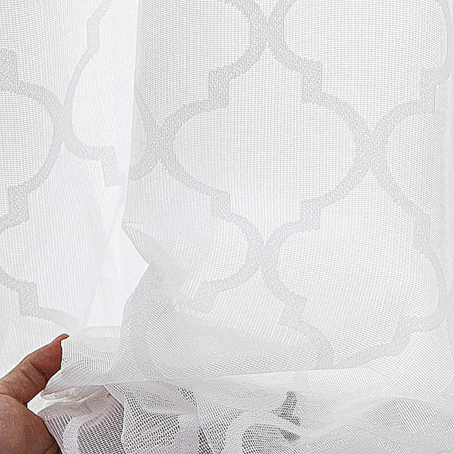 Firana żakardowa we wzór marokański