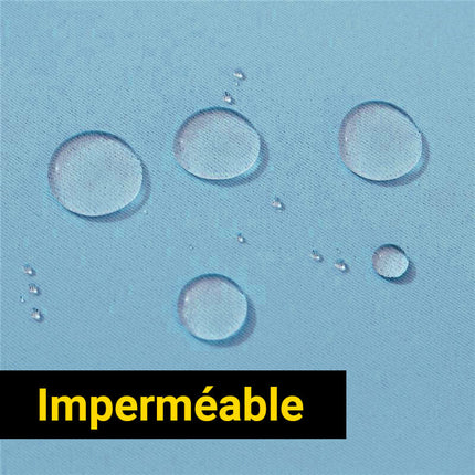 Błękitna zasłona ogrodowa na taras