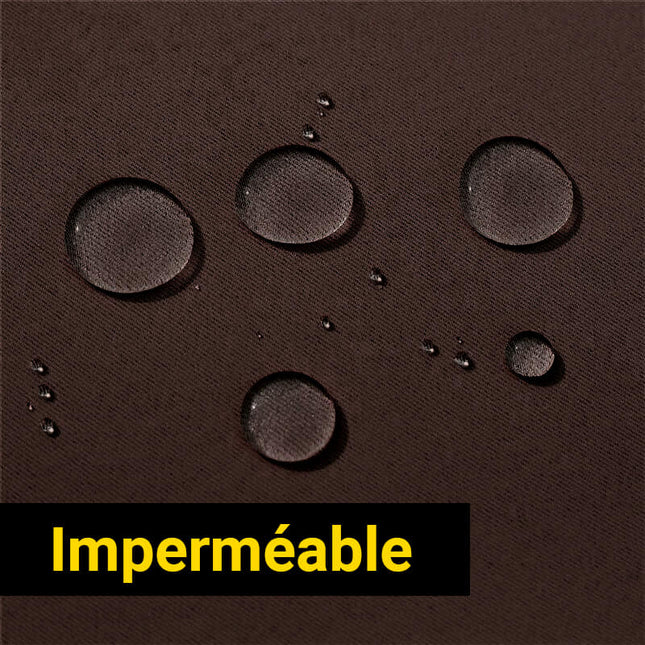 Zasłona na taras w kolorze czekoladowym