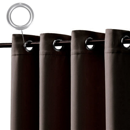 Zasłona na taras w kolorze czekoladowym