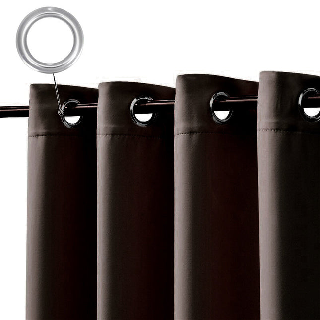 Zasłona na taras w kolorze czekoladowym