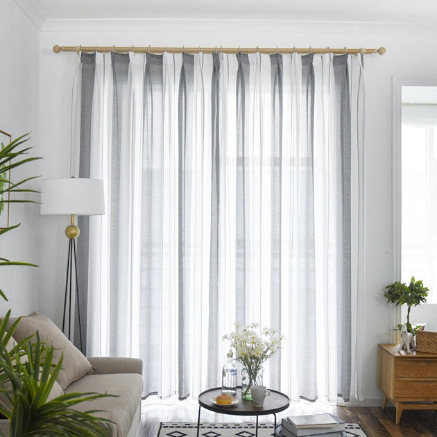 Nowoczesna firana w pionowe pasy