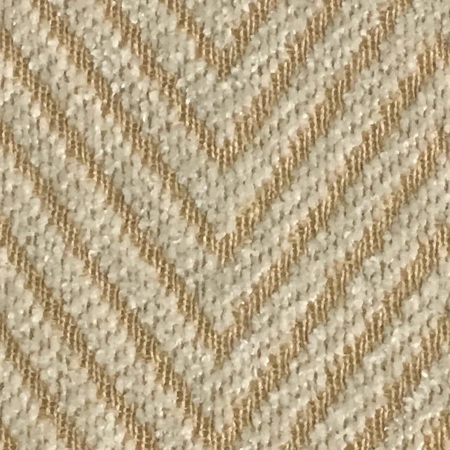 Kremowa zasłona zaciemniająca w jodełkę