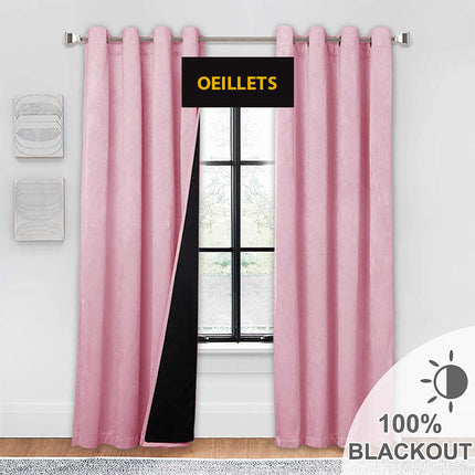Różowa zasłona welurowa zaciemniająca
