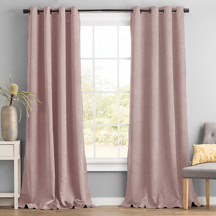 Eleganckie zasłony zaciemniające o strukturze lnu