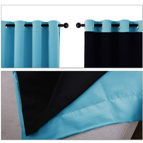 Błękitna zasłona termiczna zaciemniająca