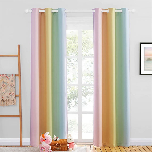 Tęczowa zasłona zaciemniająca do pokoju dziecięcego