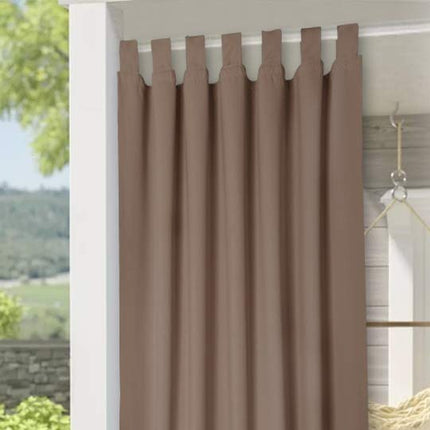 Brązowa zasłona ogrodowa na pergolę