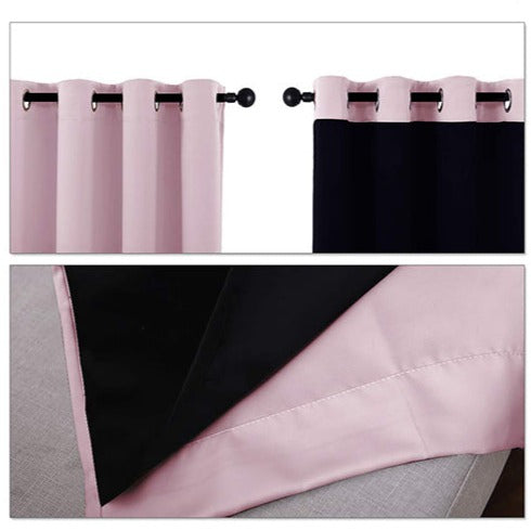 Zasłona termiczna bladoróżowa 100% blackout