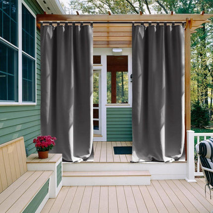 Ciemnoszara zasłona zewnętrzna na szelkach