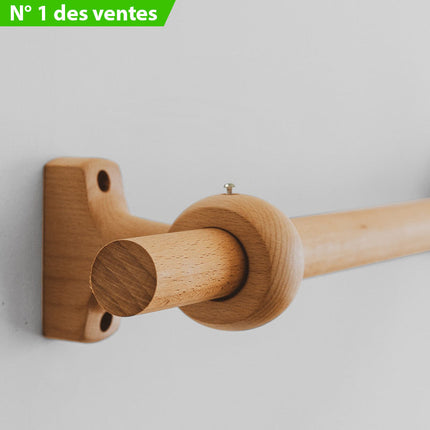 Klasyczny drewniany karnisz do zasłon