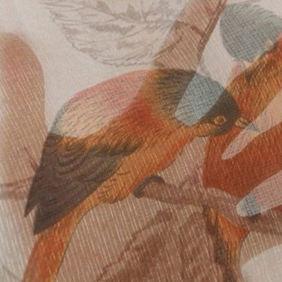 Firana z nadrukiem kolorowych ptaków