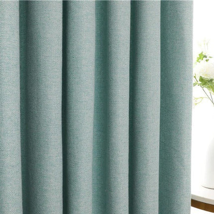 Turkusowa zasłona półzaciemniająca do salonu