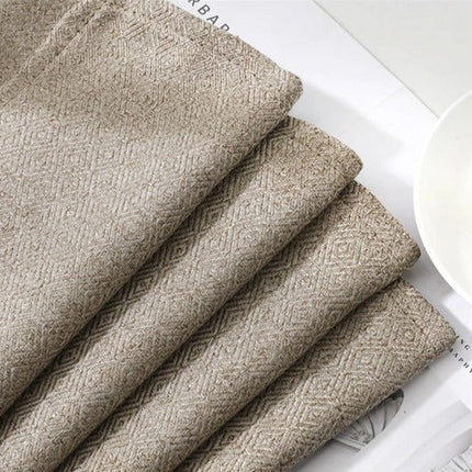 Ciemnobeżowa gładka zasłona do salonu