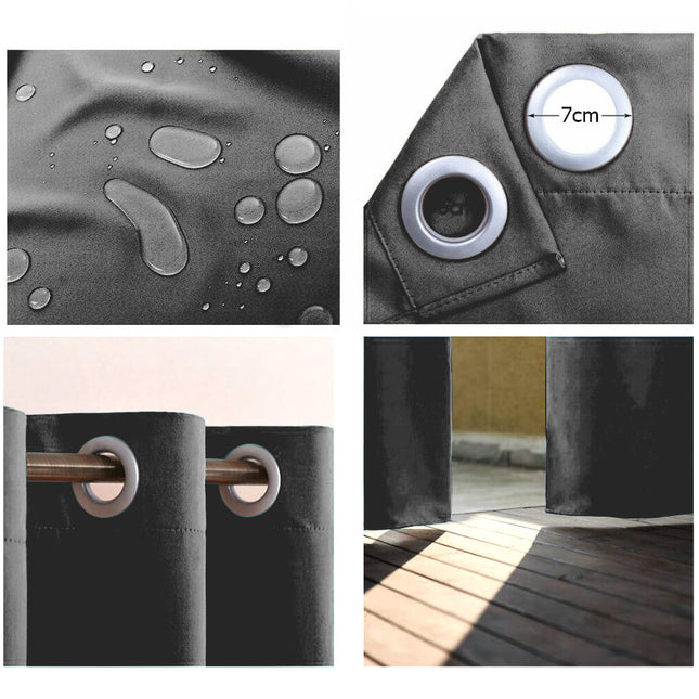 Szara zasłona zewnętrzna wodoodporna