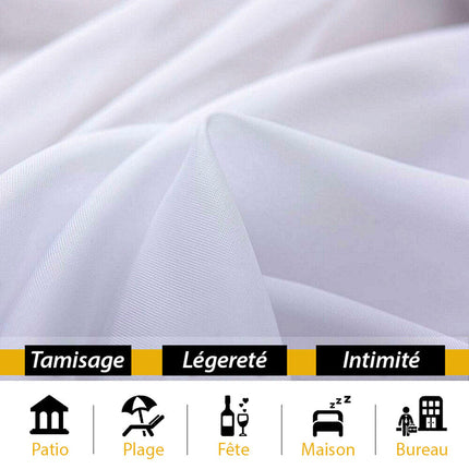 Biała firana ogrodowa na taras