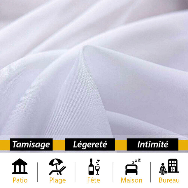 Biała firana ogrodowa na taras