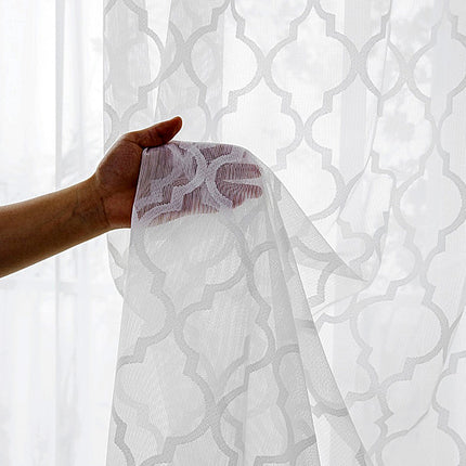 Firana żakardowa we wzór marokański