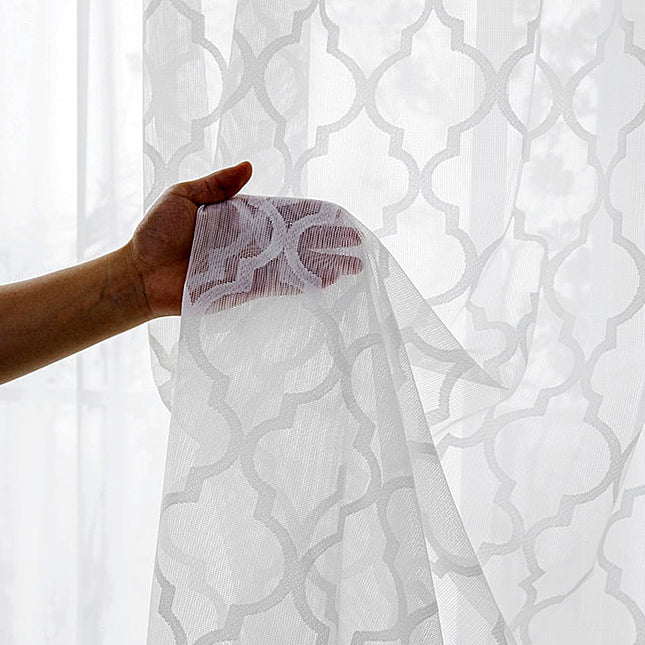 Firana żakardowa we wzór marokański