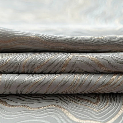 Nowoczesna zasłona zaciemniająca srebrny wzór