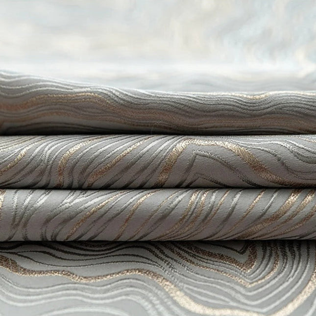 Nowoczesna zasłona zaciemniająca srebrny wzór