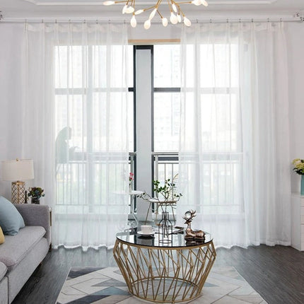 Firana woalowa z błyszczącą nicią