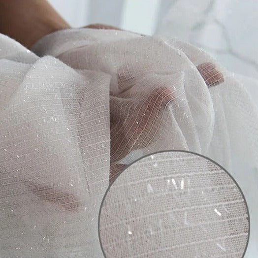 Firana woalowa z błyszczącą nicią