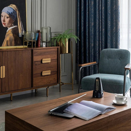 Granatowa zasłona zaciemniająca do salonu