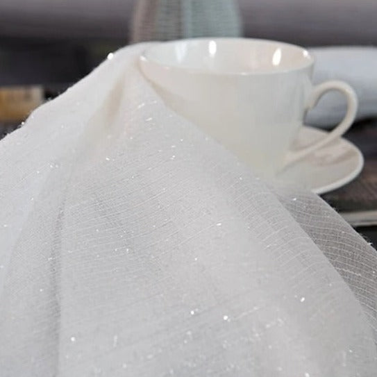 Firana woalowa z błyszczącą nicią